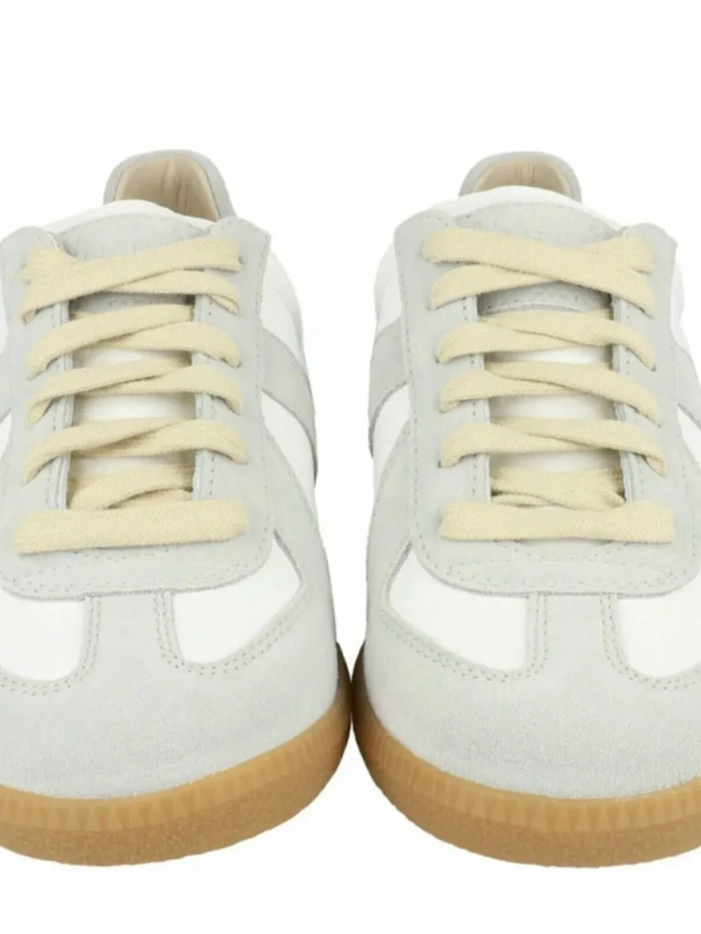 Maison Martin Margiela White, Beige and Gum Sole Classic Trainer Sneakers